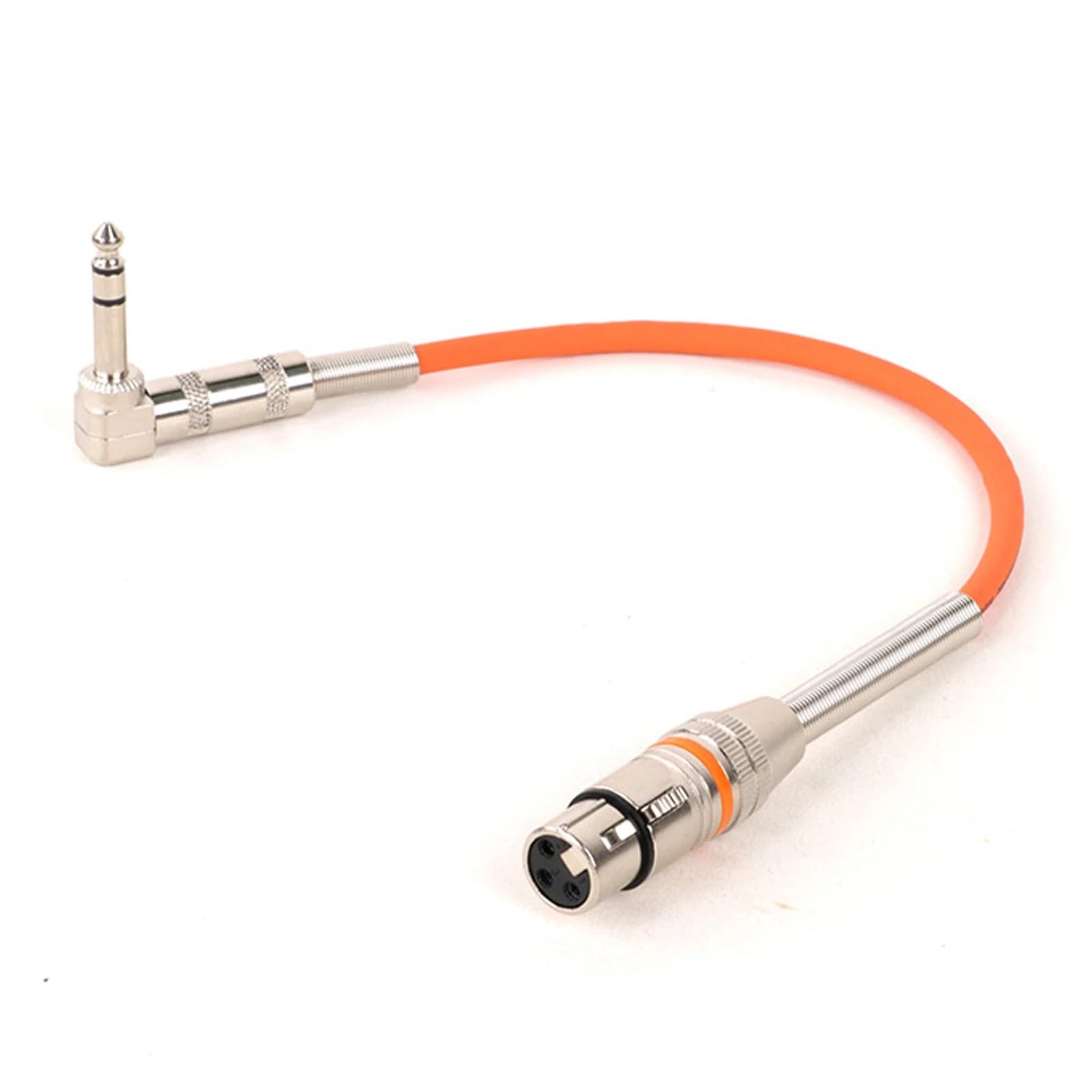 Cable de Audio balanceado XLR a TRS de 90 Grados y 6,5 mm, XLR, estéreo, Karon, for Consola de Mezcla de micrófonos, Tarjeta de Sonido, línea de extensión, 1 Unidad(Orange-F,20M)
