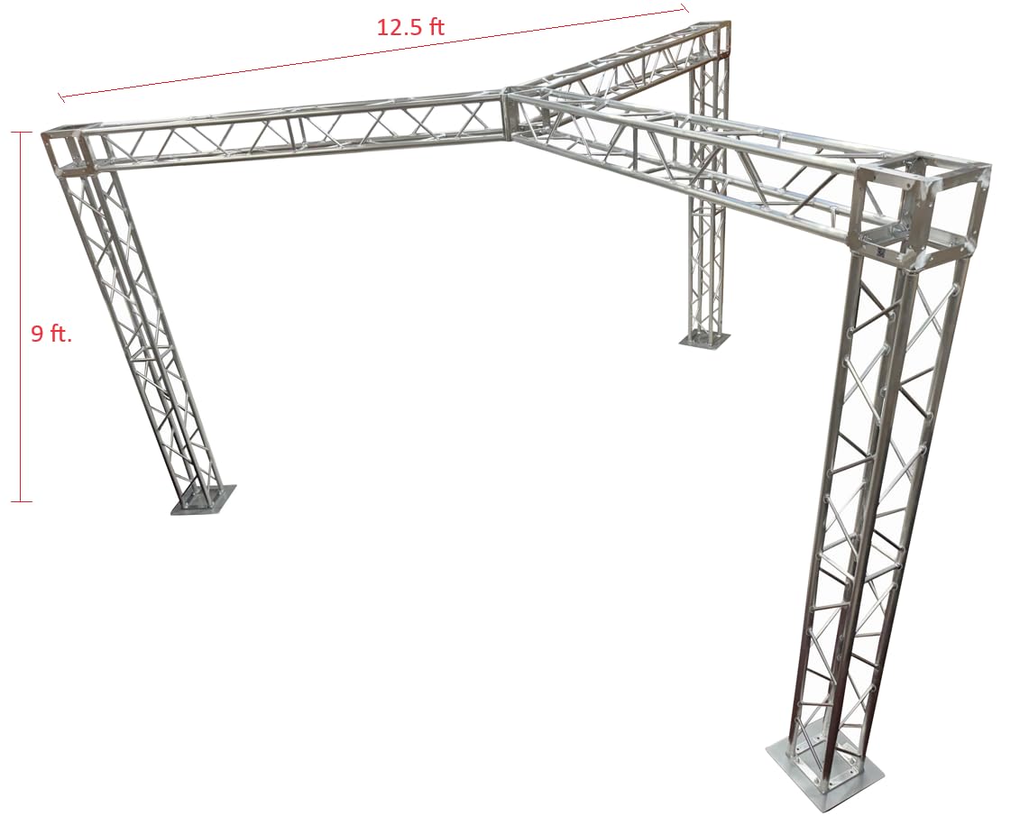 Trade Show Booth Triangle Shape 9 ft H X 12.5ft L X 12.5ft W Box Truss Aluminum