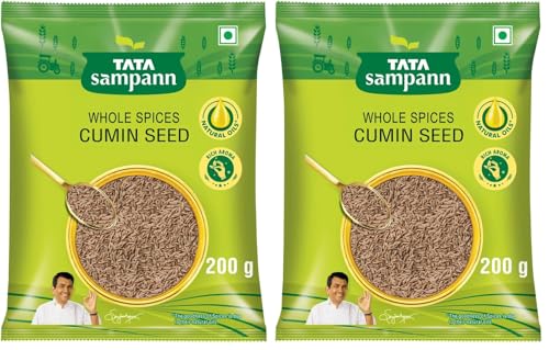 Image of Tata Sampann Cumin Seed (Jeera), Whole Spices, Natural Oils*, Rich Aroma, 200g (Pack of 2)