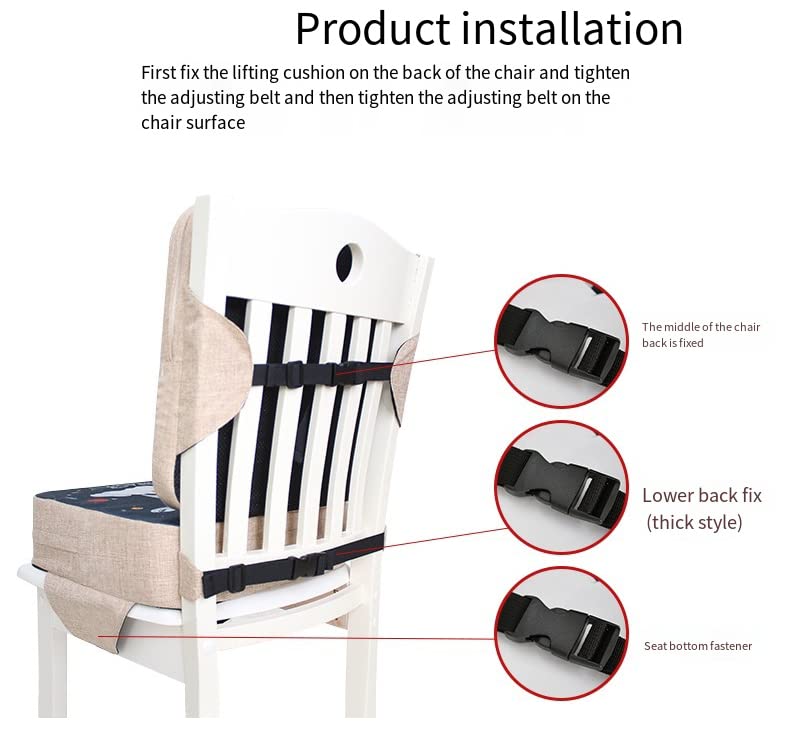 Asiento elevador para silla de comedor, cojines de asiento de bebé, asiento elevador de espuma para asiento de cocina, escritorio, cojines (e, 5 + 10 cm)