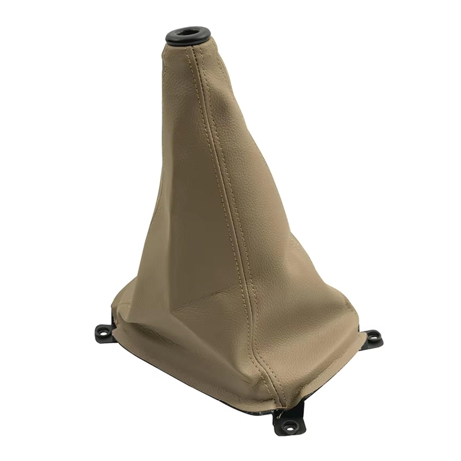 Ouvecr Beige Car Shift Gear Knob Handle For Kia For Sportage Gear Shift Knob Black Leather Manual Gaiter Boot Cover Gear Shift Cover(Beige)