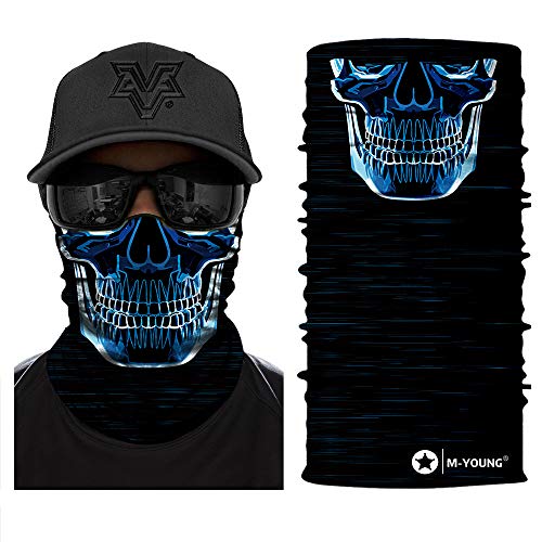 Image of Skull Face Mask Bandanas, Neck Gaiter, Headwear, Magic Scarf, Headband for dust Sun Wind