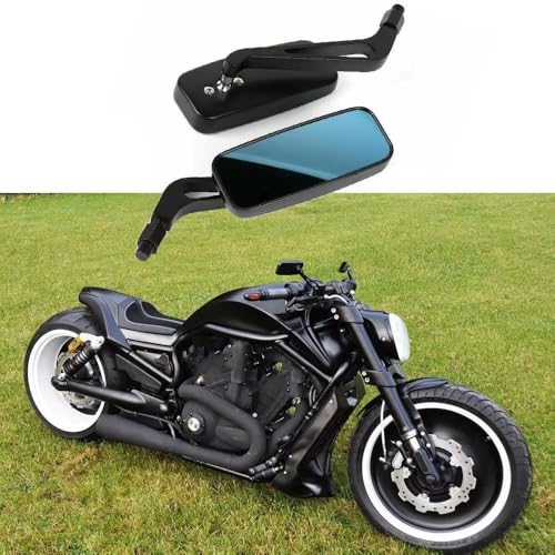 Espejos de moto para manillar con amplio campo visual rectangular cruiser 3