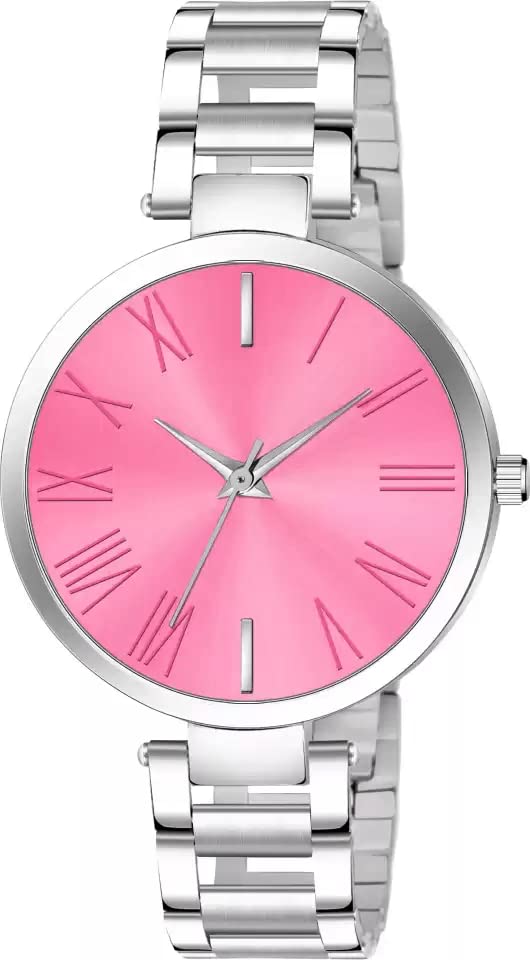 GOLDENIZE FASHION Branded Stainless Steel Ladies Womens & Girls Wrist Watch for Gift (Pink) (B0B8J492HH) Amazon Price History, Amazon Price Tracker