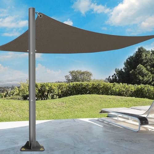 10ft Sun Shade Sail Pole - 3' Diameter Outdoor Sunshade Sail Post Support Awning Canopy Heavy Duty...