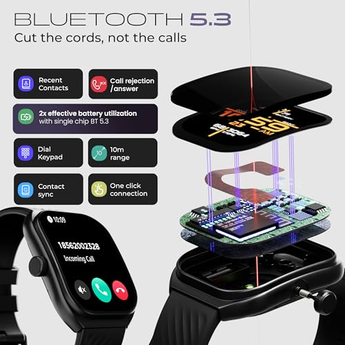 GOBOULT Trail Smart Watch 2.01'' 3D Curved HD Display, BT Calling, Working Crown, 190+Watchfaces, 500 Nits Brightness, AI Voice Assistant, SpO2... - Image 6