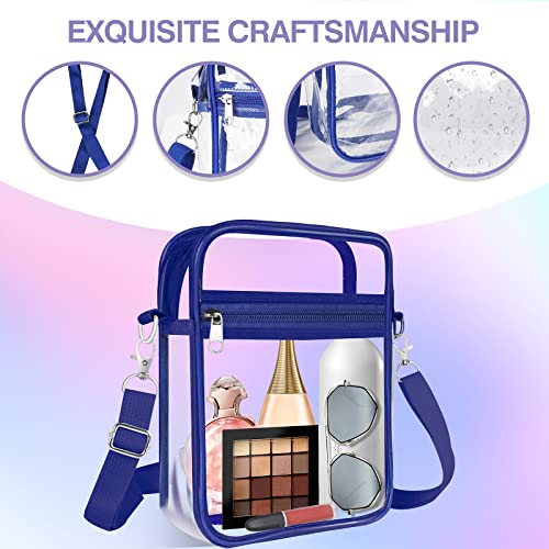 Image of Clear Bag Stadium Approved,Clear Crossbody Purse Bag, with Adjustable Shoulder Strap for Women, With front pocket