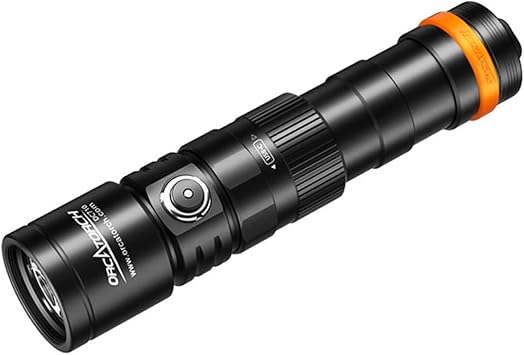 ORCATORCH OcraTorch DC710 USB-C Direct Charging 3000 Lumens Dive Light, Black