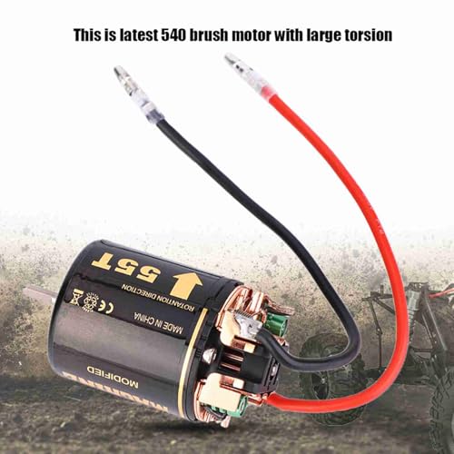 RC Bürsten 540er Motor, 35T 45T 55T Universalmotor RC-Auto Modellzubehör Geeignet für Mountainbikes, große Lastwagen, Driftautos(55T)