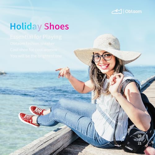 Image of Obtaom Women Canvas Mules Memory Foam Clipper Fashion Sneakers Comfortable Slip-On Mule Backless Holiday Shoes