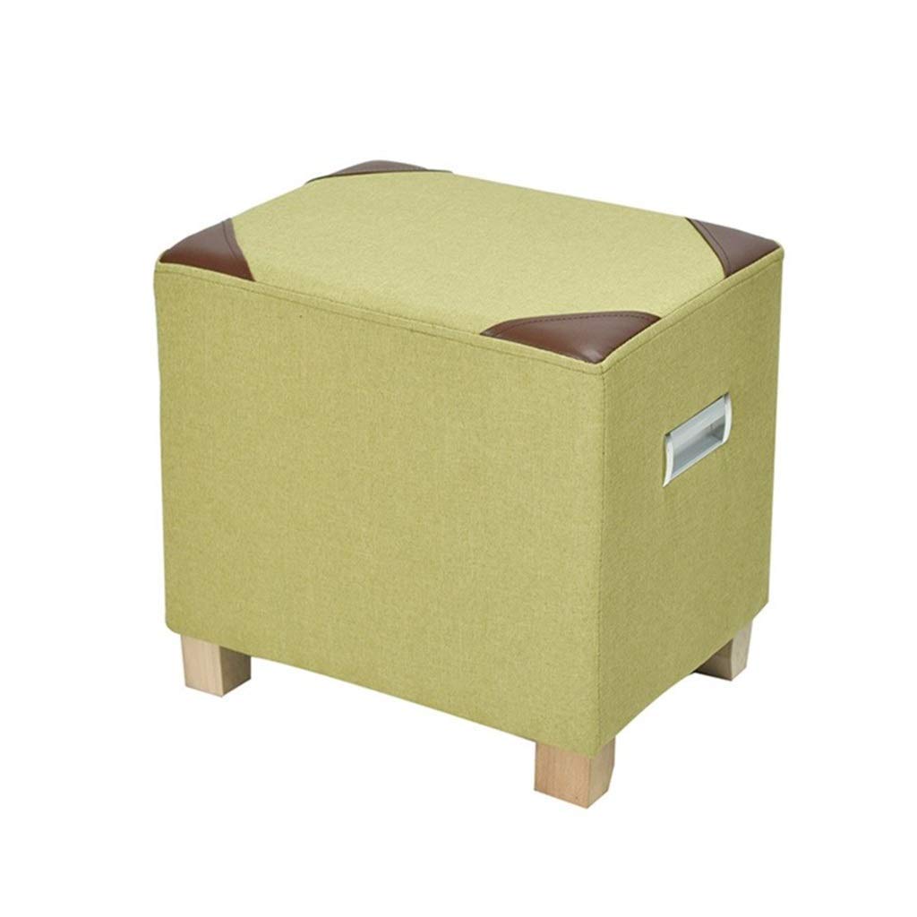 Repose-pieds carré en bois pour soulager les jambes lourdes pouf vert