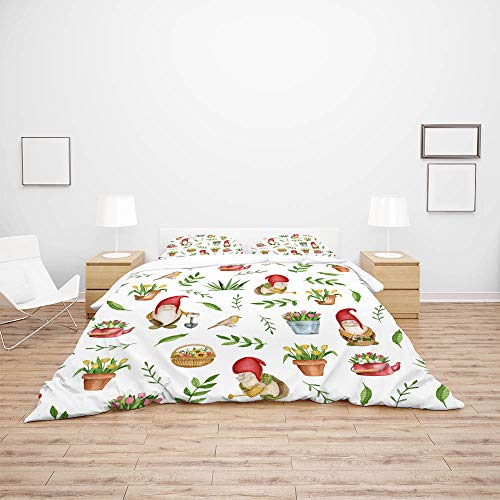 Housse de couette ultra doux en polyester durable CHEHONG fleurs lit simple