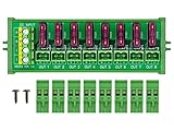 Screw Mount DC 5-32V 8 Channel Pluggable Side Wiring Terminal Block Power Distribution Fuse Module, HCDC HD064RP