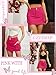 Low Waist Cargo Skirt Women Button Mini Cargo Denim Skirt with Pocket Mini Skirt Hot Pink