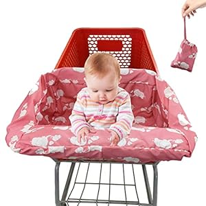 Pozico Portable Shopping Cart Cover for Baby & High Chair Cover, Machine Washable Replaceable Cart Cover for Babies…