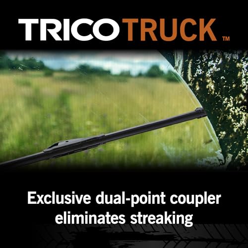 Image of TRICO Solutions Truck 24 Inch & 18 Inch Pack of 2 High Performance Automotive Replacement Windshield Wiper Blade for Select Chevrolet, Jeep, Nissan, Hyundai, Kia, and Buick Models (58-2418)