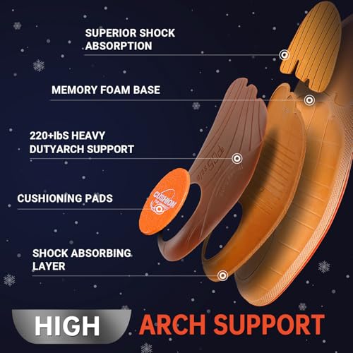 Image of PCSsole Plantar Fasciitis Insoles Men Women- 220+lbs Heavy Duty High Arch Support Inserts with Comfort Cushion Orthotic Pain Relief Insoles for Flat Feet - Arch Pain - Heel Pain -Work Boot Shoe Insole