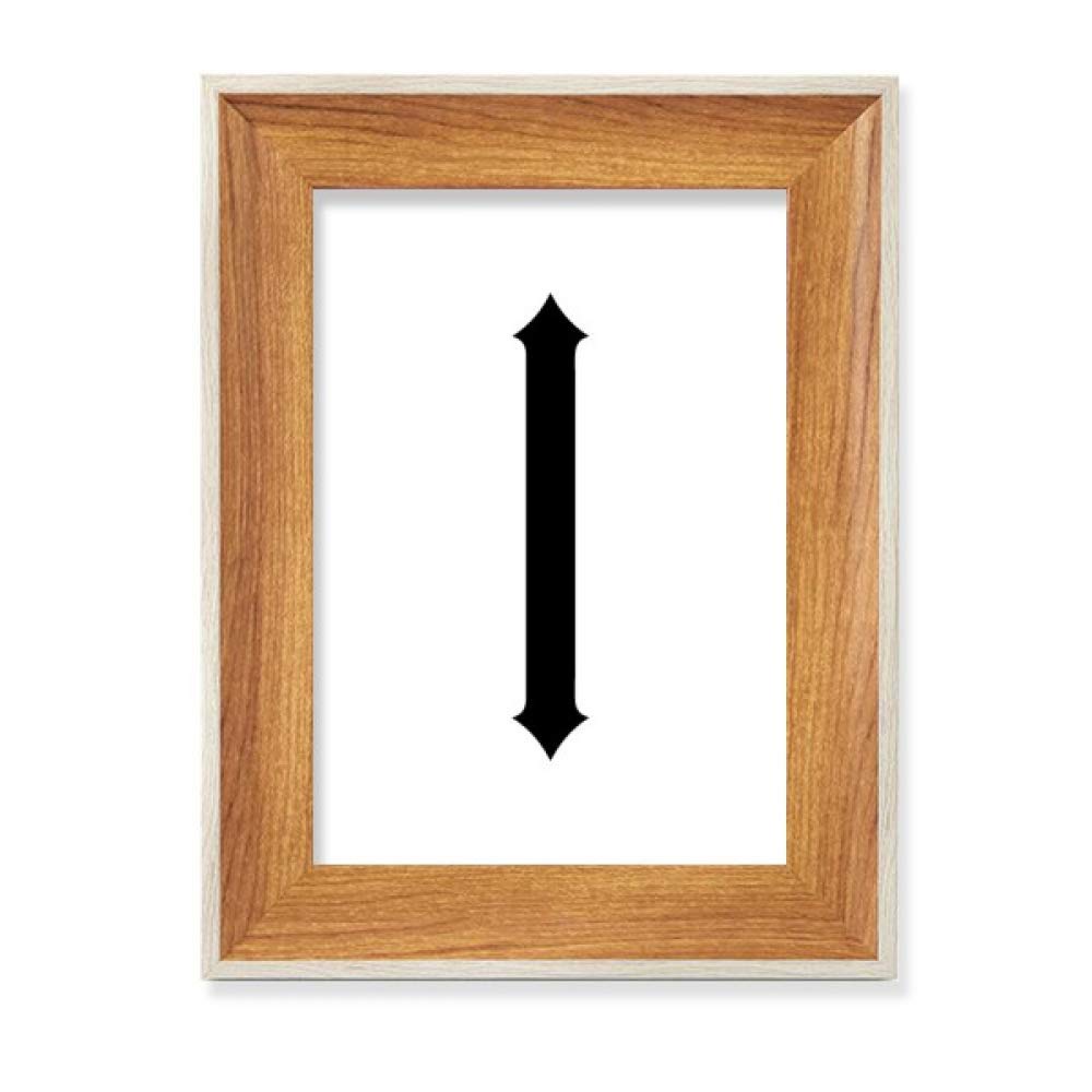 Cadre de photo en bois chiffres romains noir silhouette tableau art bureau