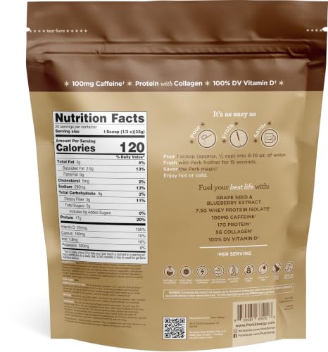 Image of Perk Energy + Extra Protein (1.5 LB) Dutch Hot Cocoa, 20 Servings