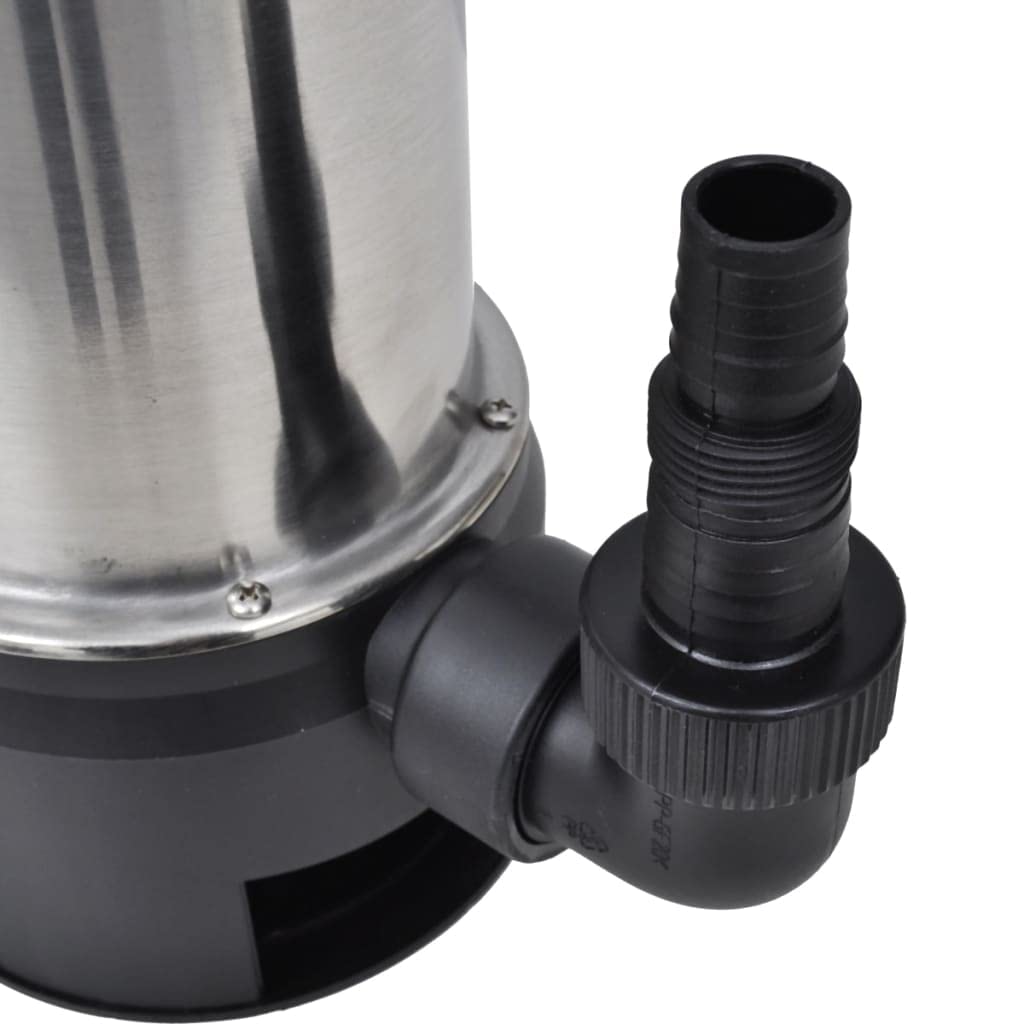 Bomba sumergible para aguas residuales, 750 W, 12500 l/h, con interruptor de flotador, carcasa de acero inoxidable duradero para aguas residuales, sótanos, fosas sépticas, inundaciones