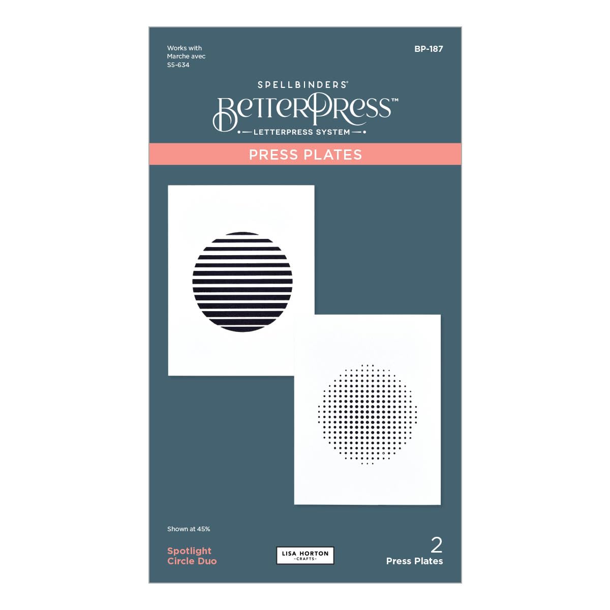 Spotlight Circle Duo Press Plate from the Spotlight Frames and Florals Collection by Lisa Horton, Metal, ONE