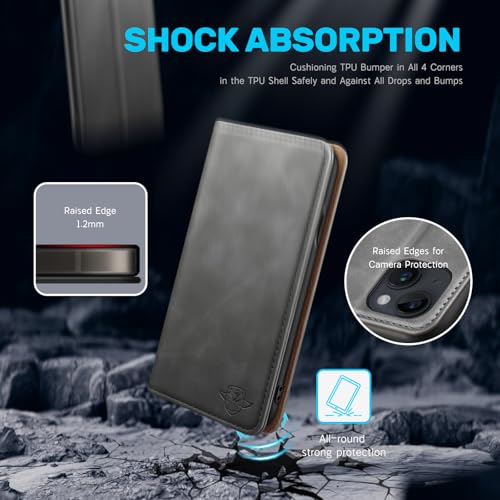 Protection antichoc 360° pour iPhone 15 avec clapet magnétique et sécurité RFID