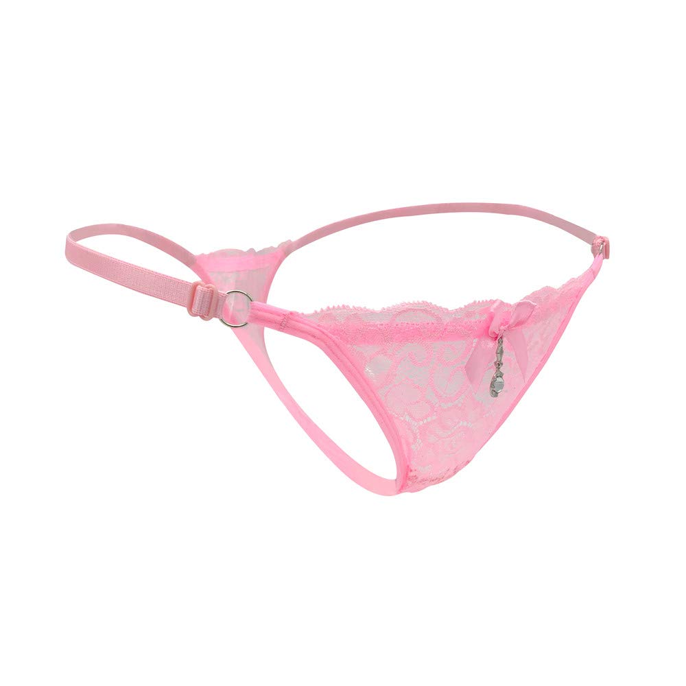 SLITHICE Women Sexy G string Panties With Adjustable Size (as1, alpha, s, l, regular, regular, Pink)