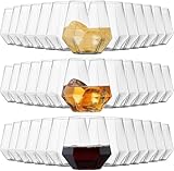 SWHCM 40 Pack Kunststoff Weingläser, unzerbrechlich Whiskey Cocktail Wein Champagner Gläser, 350 ml Wassergläser Trinkgläser Saftgläser für Partys, Hochzeiten, Geburtstage