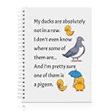 Mhfpl My Ducks are Absolutely not in a Row Spiral Journal Notebook, Ducks in a Row Notepad, Sarcastic Office Notebook Gifts for Women Friend Coworkers Employee Boss Leader, Coworker Journal Gifts