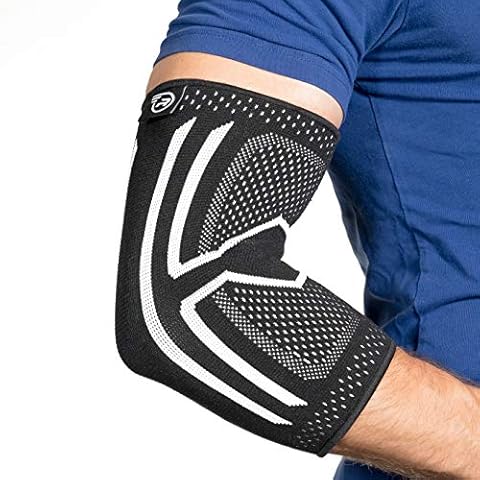 Run Forever Elbow Compression Sleeve - Support Brace for Tendonitis, Arthritis, Bursitis (Medium) Cover