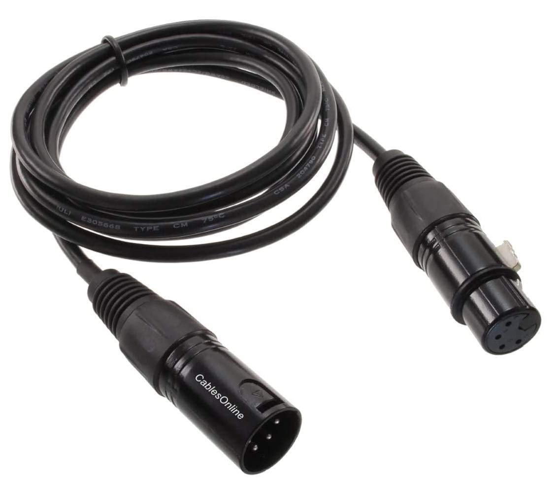 CablesOnline, 10ft. XLR 4-Pin Female to XLR 4-Pin Male Shielded Extension Patch Cable, X4-0010
