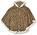 Comfort Spaces Glimmersoft Plush to Sherpa Pocket Hooded Angel Wrap Ultra Soft Wearable Poncho Blanket Throw, 58"x72", Leopard