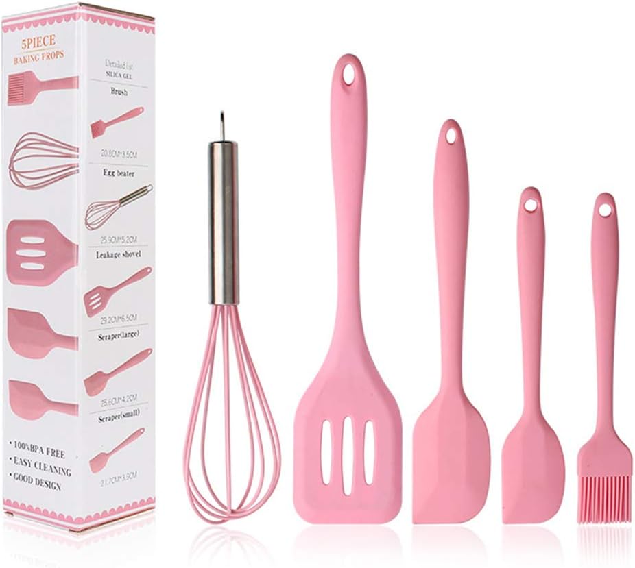 pink silicone baking set