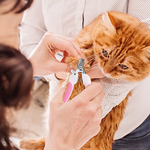 Image of JULMELON 10PCS Cat Bathing Bag Adjustable Shower Washing Net Grooming Set | Polyester Mesh, Kitten Adult Pet Grooming, Shower Bathing Nail Trimming Examination, Brush Clipper File Comb Tick Tool Caps