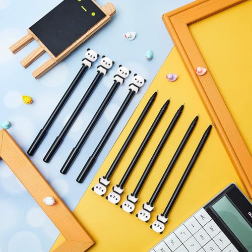 20 bolígrafos gel negro panda pack escolar miniatura 3