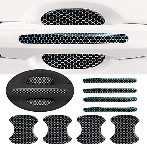 Julopo Car Door Handle Door Cup Reflective Sticker Car Door Protection To Prevent Scratches And Collisions Both Protector And Decorate (8Pcs Black) #TOP1