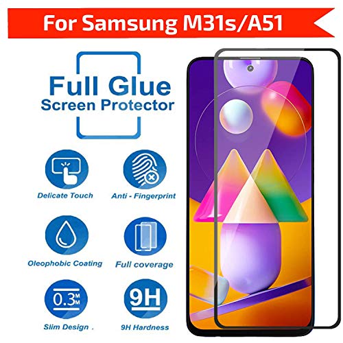 Image of DD SON Tempered Glass Screen Protector Compatible For Etc(D-Samsung Galaxy M31S /A51) Smartphone