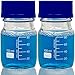 100ml Glass Round Media Storage Bottles with GL45 Screw Cap, Borosilicate Glass, Karter Scientific 251X2 (Pack of 2)