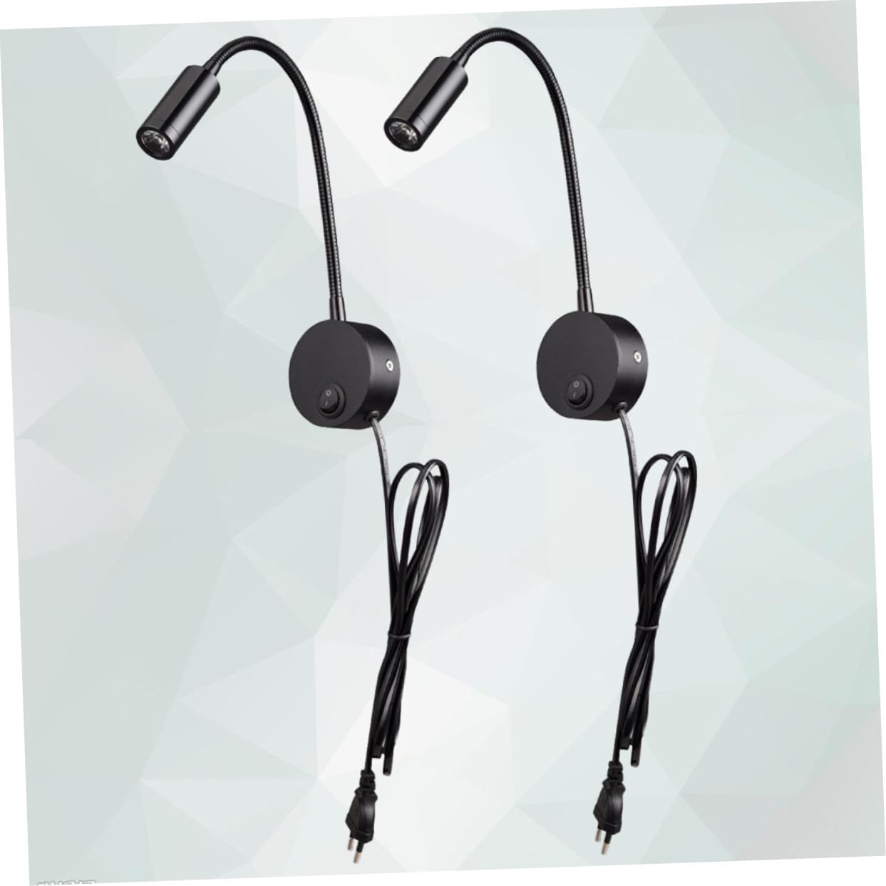 Operitacx Lot De 2 Lampes De Lecture Murales LED à Bras Flexible, Éclairage Multi-Angle, Lumière Douce pour Chambre, Montage Mural, Alimentation Ac220-240v, Lecture Nocturne