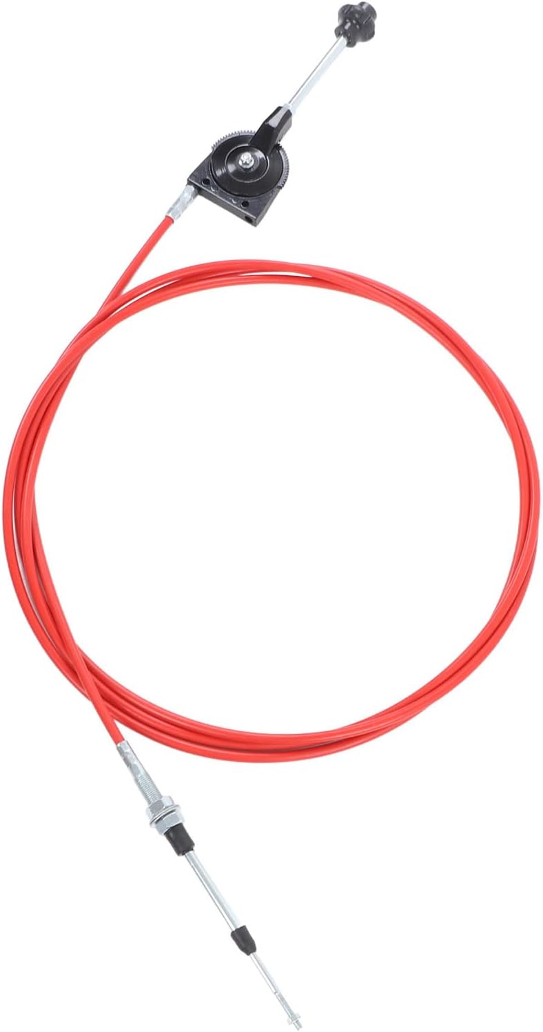 Luocute Excavator Manual Throttles Cable, Heavy Equipment Parts Accessories with PU Tube Stainless Steel Joint, Throttle Grips Cable Accessories for Excavator Mixer 5meter 16.4ft