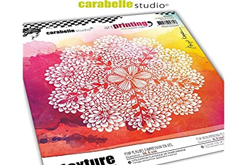 Carabelle Studio Tampon en Caoutchouc avec Texture en Forme Rectangulaire de Art Printing, Bouquet de Fleurs, pour Plaques en Gel Monoprint Cover