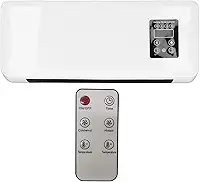 Aquecedor Refrigerador Portatil Parede Ventilador Seca Roupa Ar Controle Vento Frio Quente Temperatura Ajustavel Casa Sala Quarto Escritorio Loja