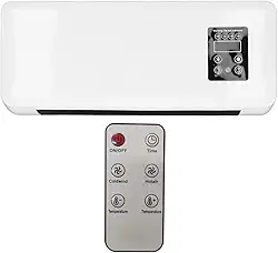 Aquecedor Refrigerador Portatil Parede Ventilador Seca Roupa Ar Controle Vento Frio Quente Temperatura Ajustavel Casa Sala Quarto Escritorio Loja