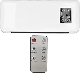Aquecedor Refrigerador Portatil Parede Ventilador Seca Roupa Ar Controle Vento Frio Quente Temperatura Ajustavel Casa Sala Quarto Escritorio Loja