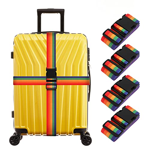 LVAINIT 4-Pack Wide Luggage Straps