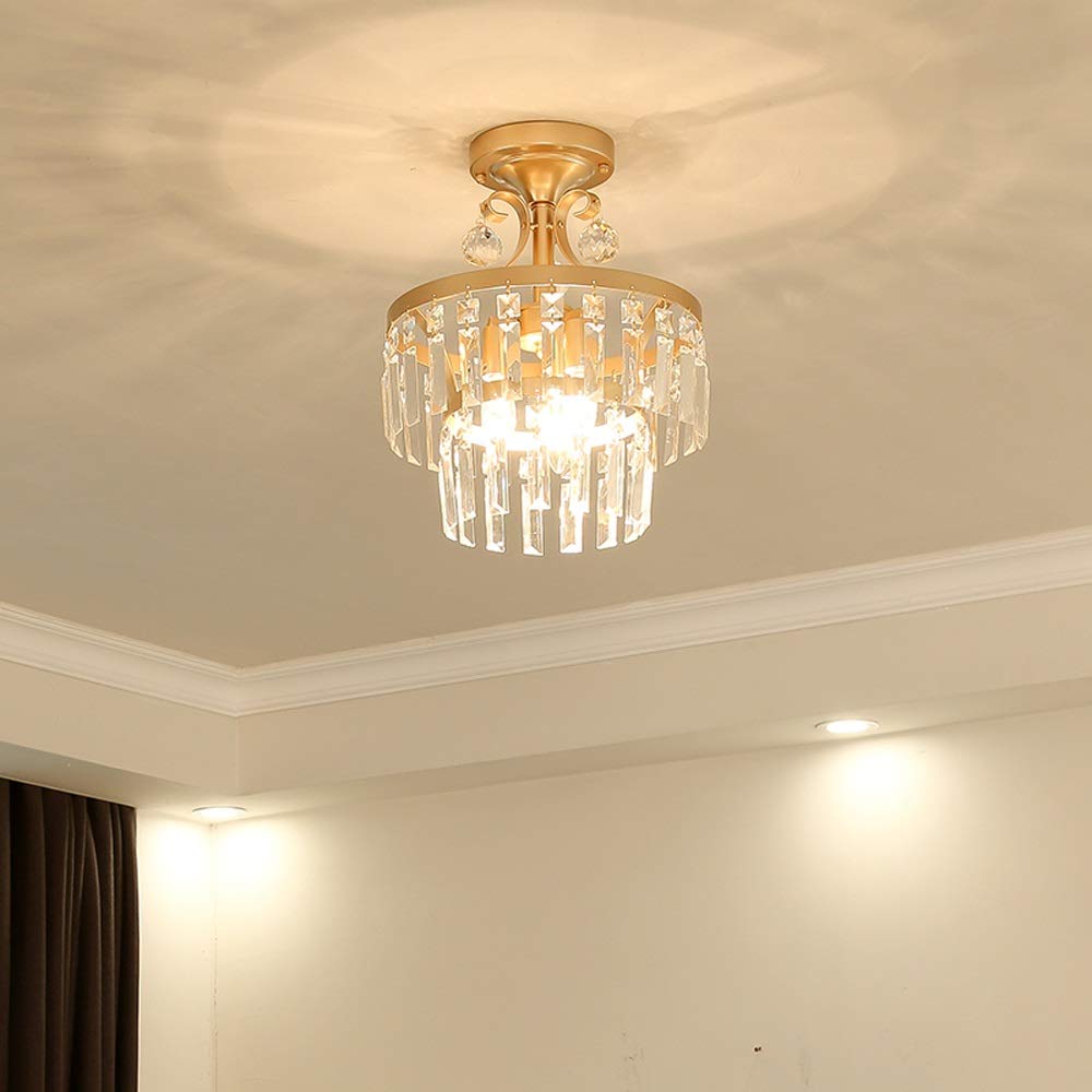 SXECAEPS Modern creative chandelier American Style Crystal Ceiling Lamp Bedroom Pendant Light Study Room Living Corridor Aisle Led Restaurant Kitchen