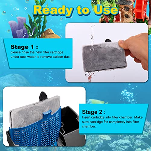 Bositul Filter Cartridges For Aqueon, Replacement Fish Tank Filter Cartridges For Aqueon Quietflow E10 & Minibow Aquariums 4 Pack/Small (S/4Pack) #TOP3