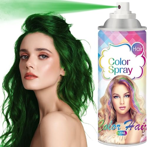 Temporary Hair Color Wax Spray lavable verde