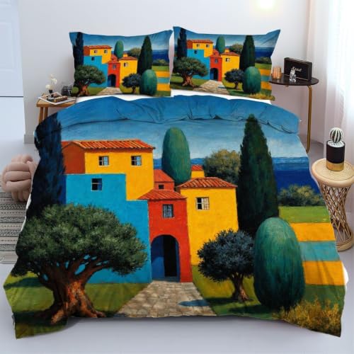 Parures de lit 240x260 cm en microfibre légère avec housse de couette sobre - 2