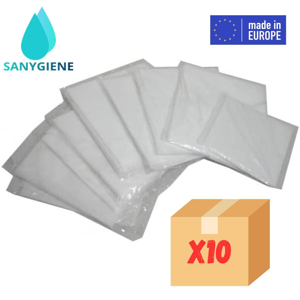 Kit Protège Literie Jetable 90X190 cm | 10 Alèses Plateau 90x190 cm et 10 Protège Oreillers | Usage Unique | Pack Eco Tourisme et Médical